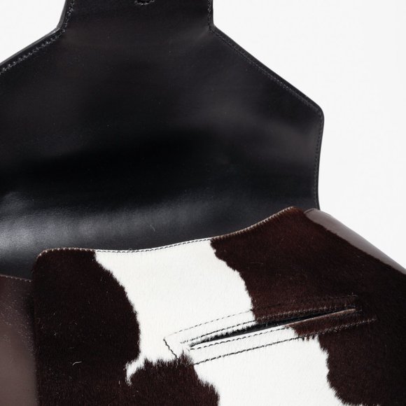 Givenchy Brown Cow Print Calf Hair/ Leather Antigona Clutch - Picture 7 of 10